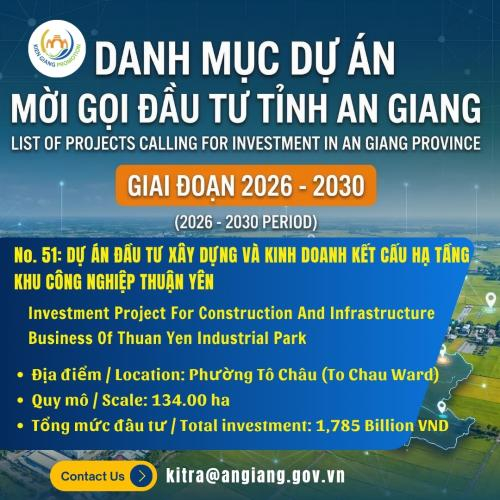 No. 51: Dự Án Đầu Tư Xây Dựng Và Kinh Doanh Kết Cấu Hạ Tầng Khu Công Nghiệp Thuận Yên