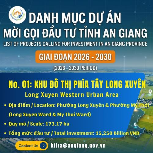 No. 01: Khu Đô Thị Phía Tây Long Xuyên| Đầu Tư An Giang 2026–2030