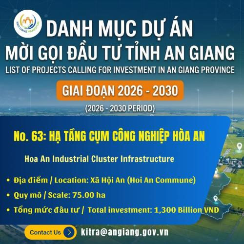 No. 63: Hạ Tầng Cụm Công Nghiệp Hòa An | Đầu Tư An Giang 2026-2030