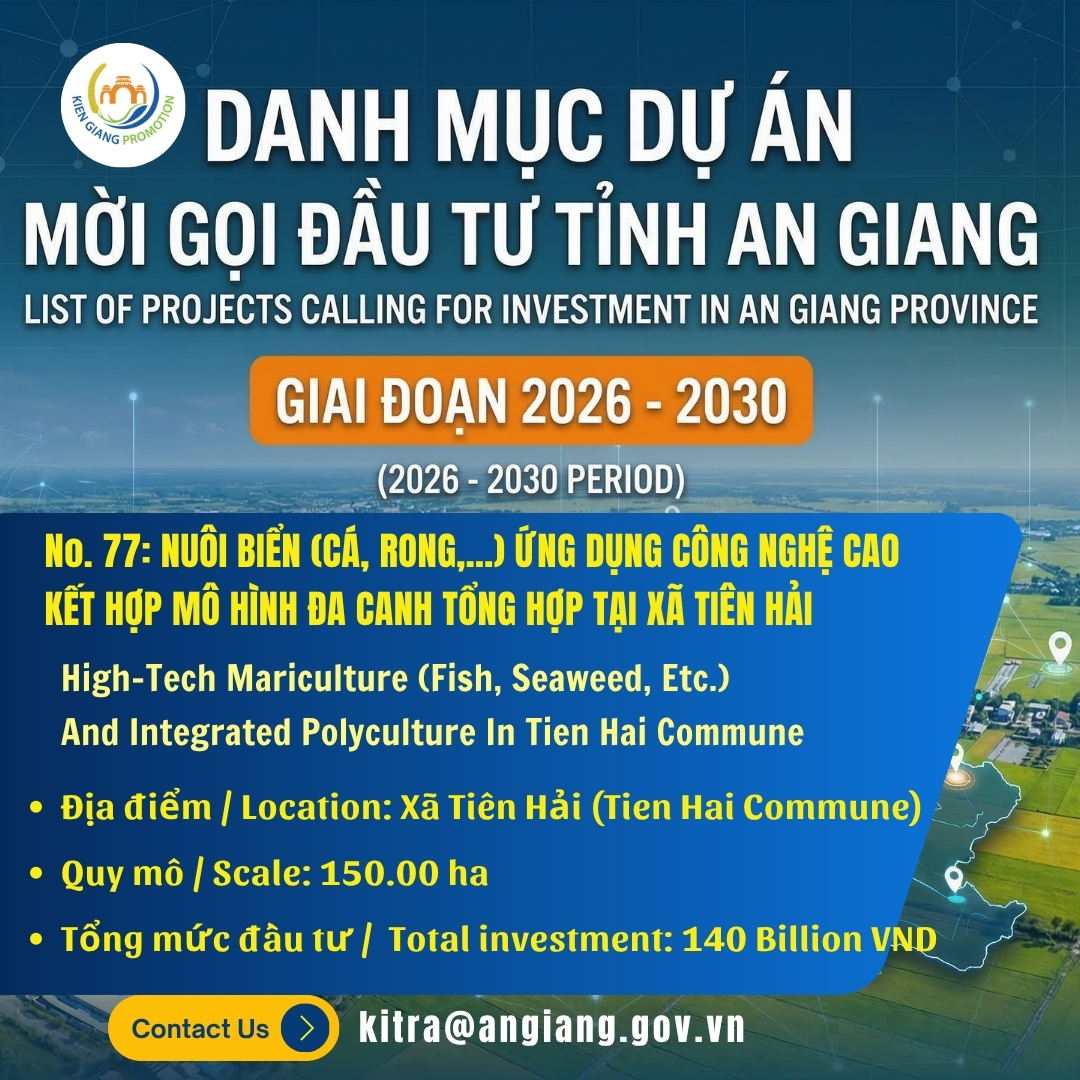 No. 77: Nuôi Biển (Cá, Rong,…) Ứng Dụng Công Nghệ Cao Kết Hợp Mô Hình Đa Canh Tổng Hợp Tại Xã Tiên Hải