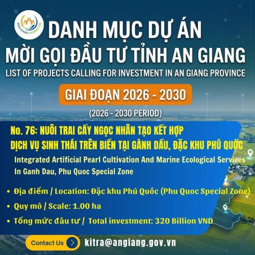 No. 76: Nuôi Trai Cấy Ngọc Nhân Tạo Kết Hợp Dịch Vụ Sinh Thái Trên Biển Tại Gành Dầu, Đặc Khu Phú Quốc