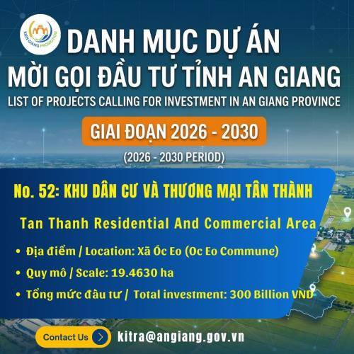No. 52: Khu Dân Cư Và Thương Mại Tân Thành | Đầu Tư An Giang 2026–2030