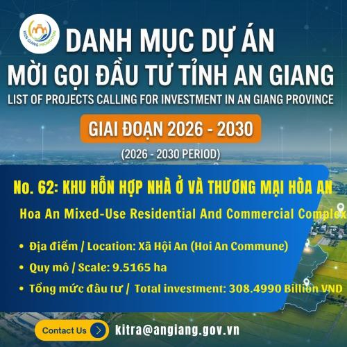 No. 62: Khu Hỗn Hợp Nhà Ở Và Thương Mại Hòa An | Đầu Tư An Giang 2026–2030