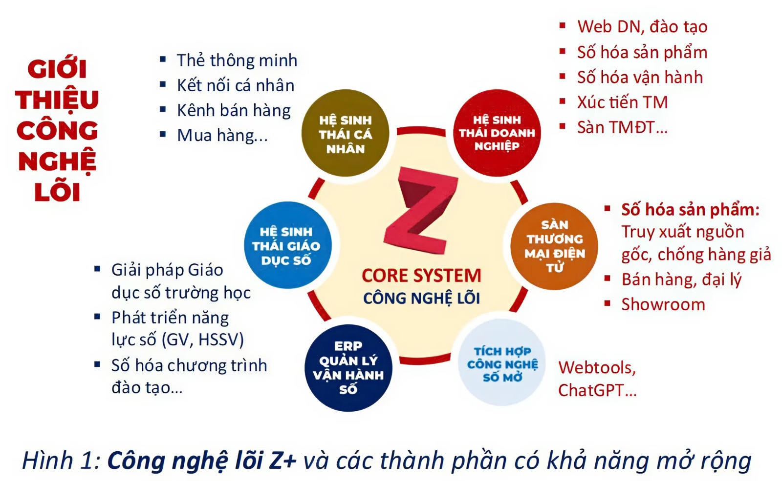 1.2. Các thành phần chính của Hệ sinh thái số (Lõi Z)
