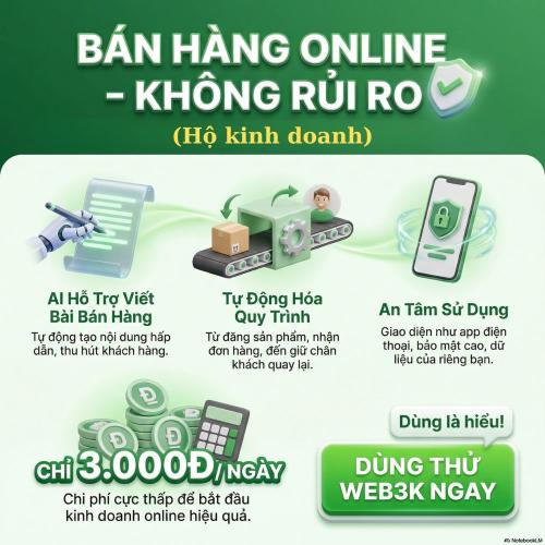 Web 3K - Bán Hàng Online An Toàn Cho Hộ Kinh Doanh