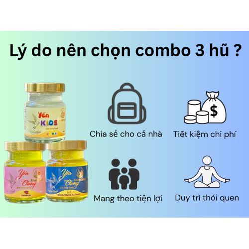 1. Combo 3 hũ – nhỏ gọn nhưng lợi ích “gấp ba”