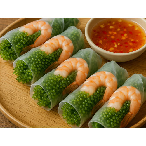 2. Rong nho cuộn tôm