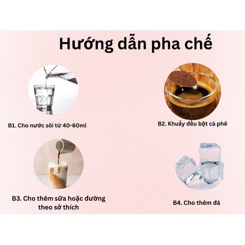 4. Các bước tiến hành pha cà phê hòa tan