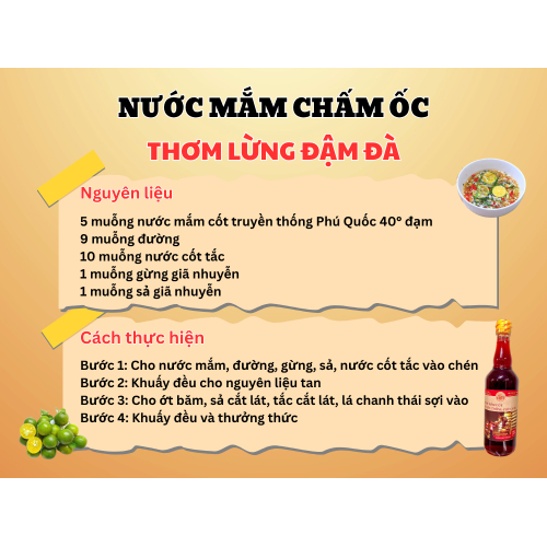 3. Cách pha nước mắm chấm ốc sả tắc