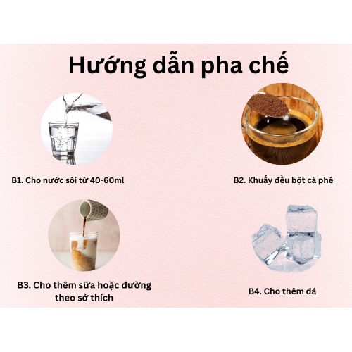 4. Các bước tiến hành pha cà phê hòa tan